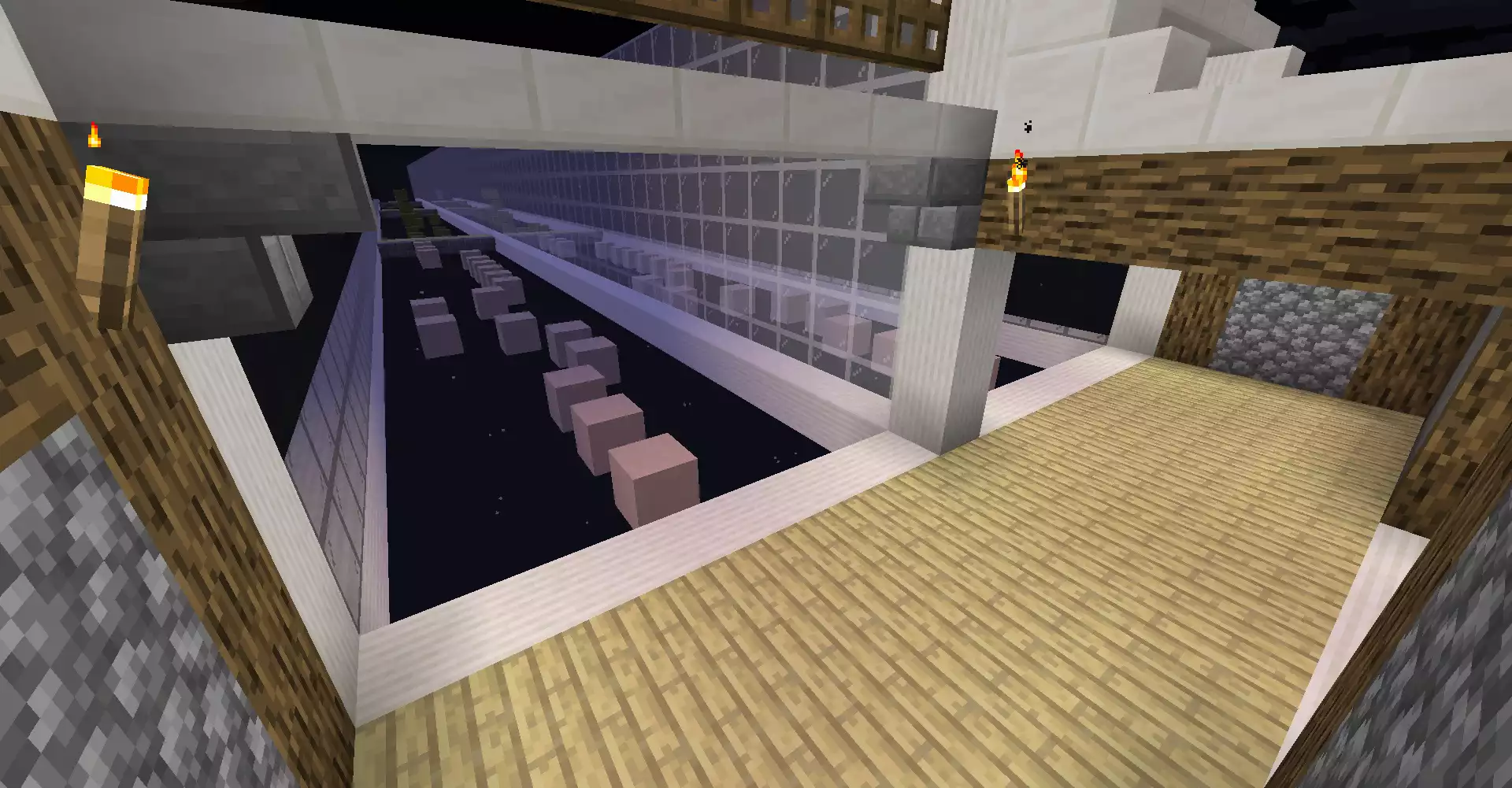 Parkour (Work In Progress). In parkour you will be able to jump from one block to another, avoiding falling into the void and challenging the other players, to a two-way race to whoever completes the course first.